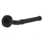 Smooth As Silk Nero Door Handles on Round Rose (JV853MB)